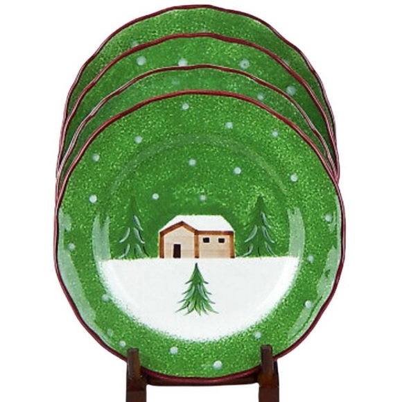 Macy's Dining Macys The Cellar Log Cabin Set Of Three Dinner Plates Poshmark